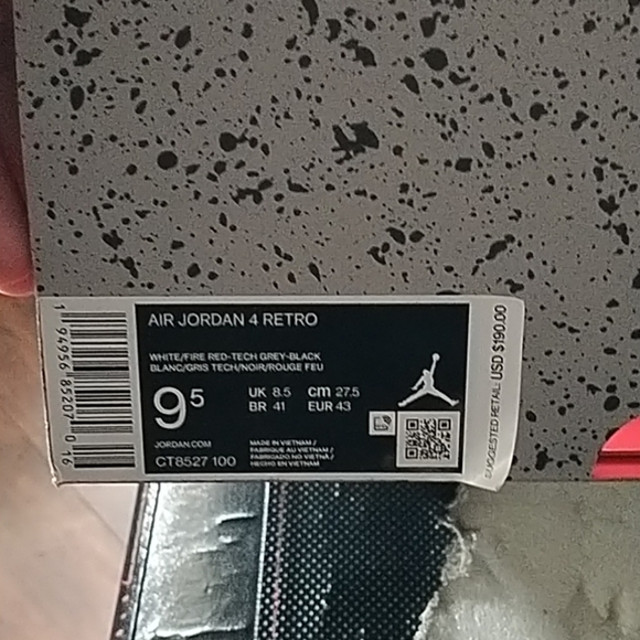 Jordan white oreo 4 sz9.5 - Picture 4 of 4